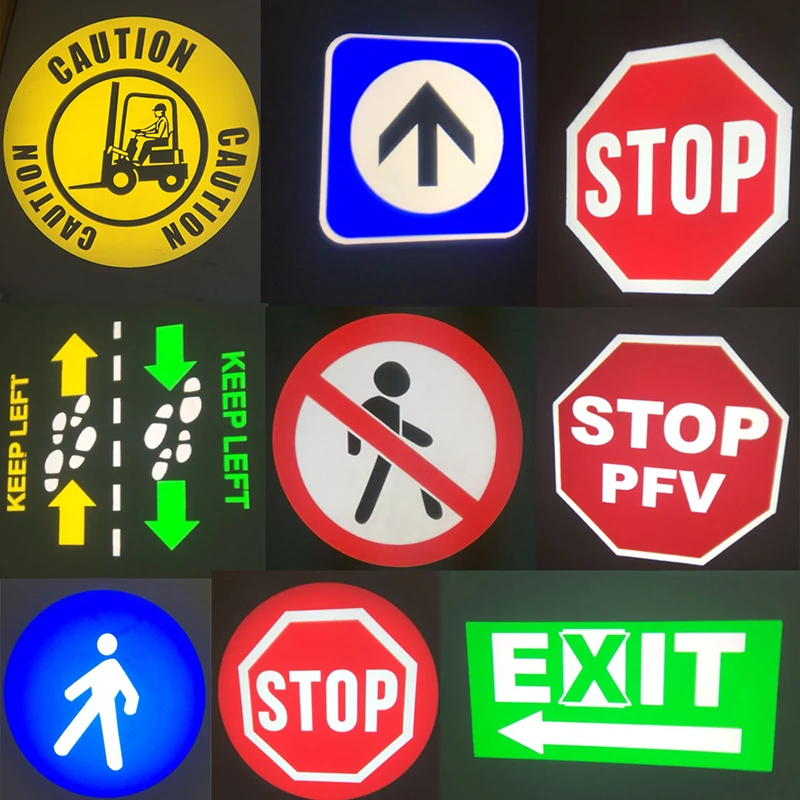 indication signs cases from Ledy projector