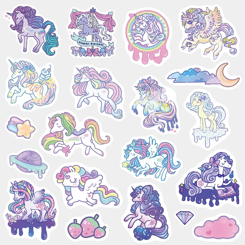 1 Pack Cute Unicorn Dog Sticker Paper Cartoon Stationery Stickers Scrapbooking Diary Diy Decorative Album Stick Label Supplies