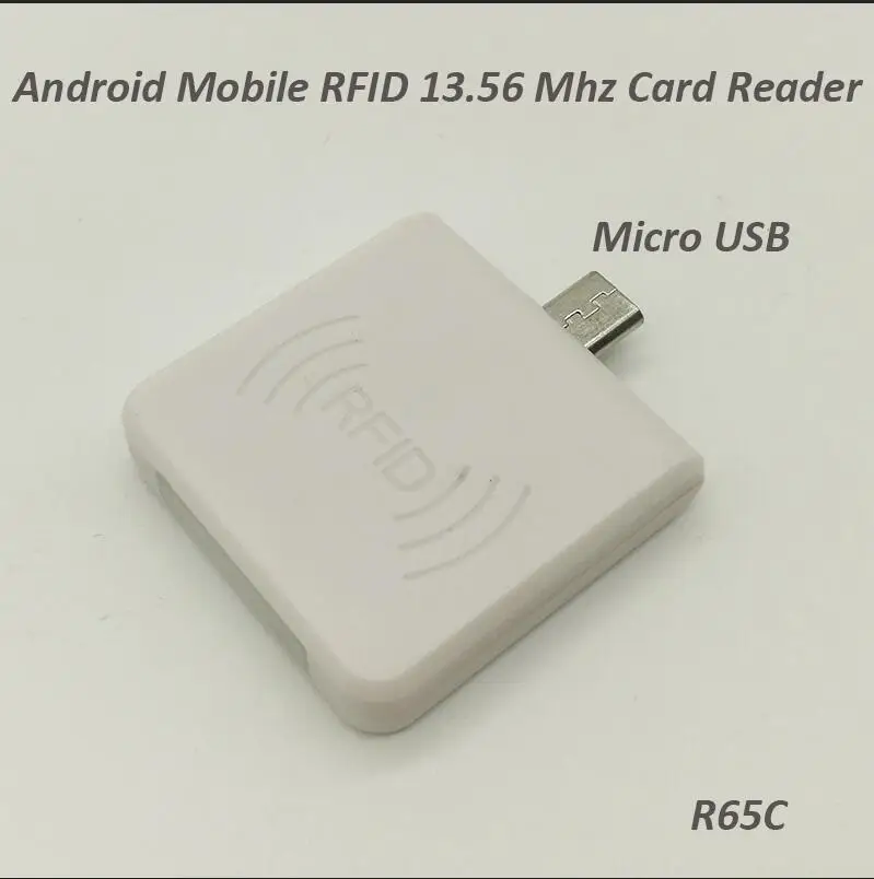 Мини размер USB Rfid кард-ридер для Android мобильного телефона микро USB Rfid 125 кГц или 13,56 МГц кард-ридер - Цвет: R65C