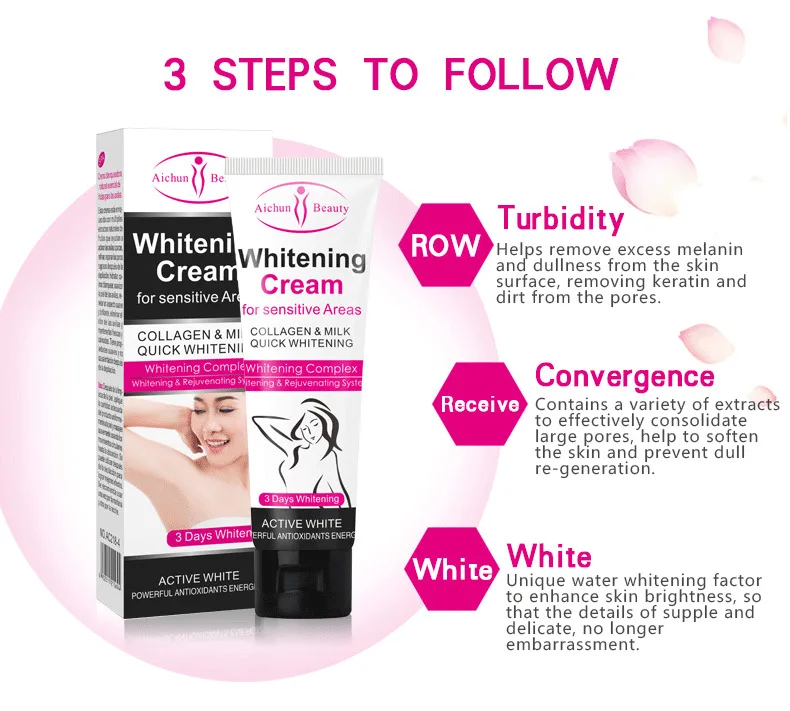 

Aichun Beauty Body Creams Armpit Whitening Cream Between Legs Knees Private Parts Whitening Formula Armpit Whitener Intimate