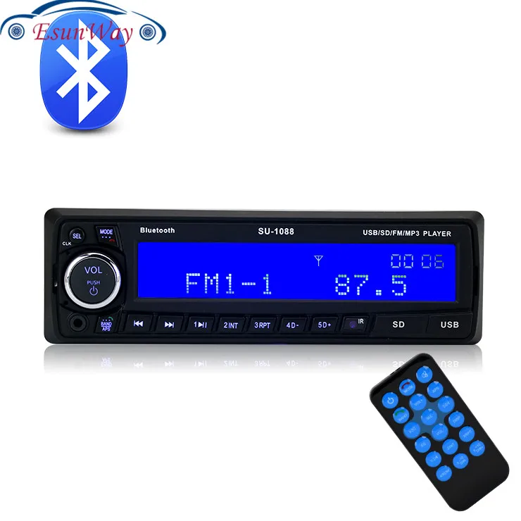 Автомобильный стерео аудио приемник MP3 плеер fm радио 12 В Bluetooth1 DIN в тире USB/SD/AUX
