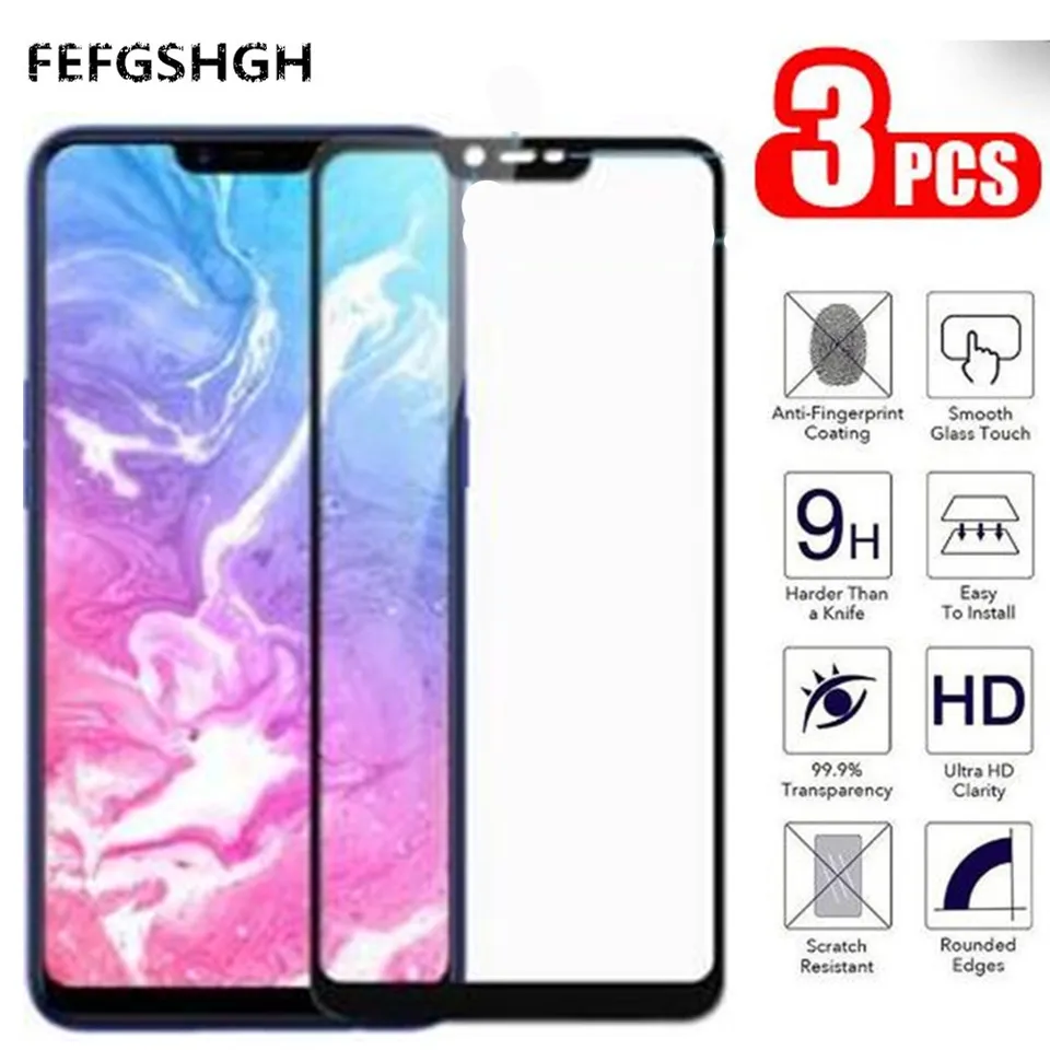 Protection écran Verre Trempé Pour Oppo F7 / A3 (2018) / A3s / A5 (AX5) - Transparent - Neuf