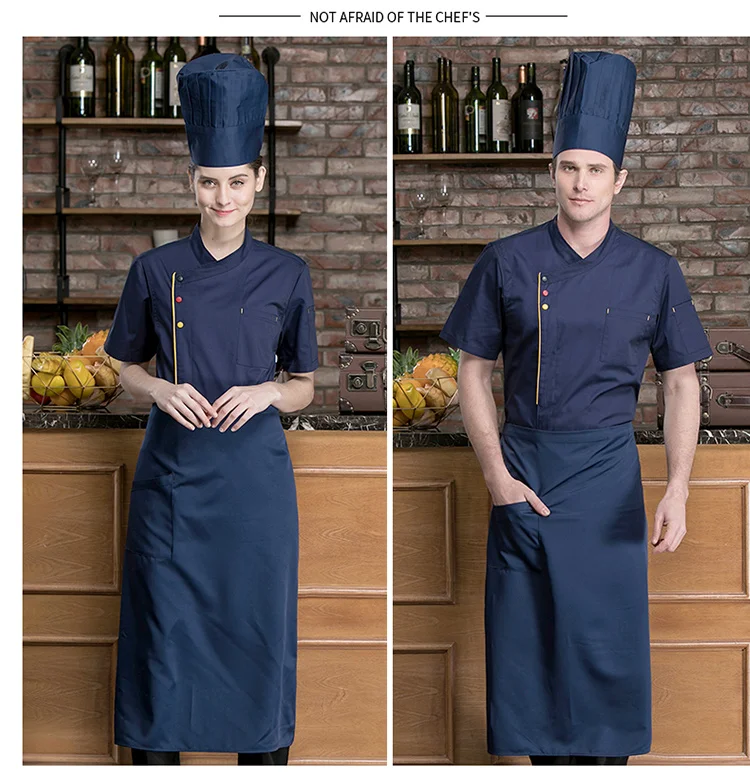 2019 высокое качество шеф-повар короткая куртка, пальто рукава форма офицантки Летняя обувь на плоской подошве для ходьбы булочно унисекс