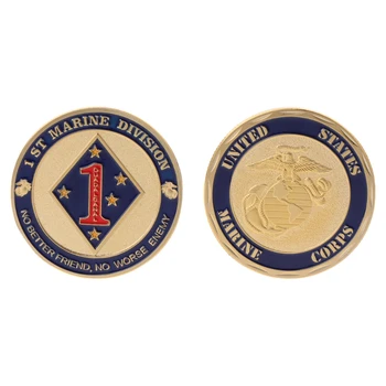 

Commemorative Coin Marine Corps 1th Marine Division Collection Art Gift Souvenir