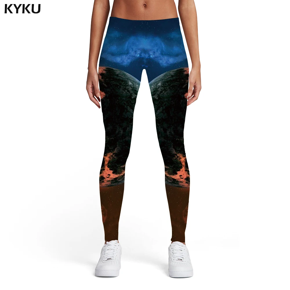 KYKU Psychedelic Leggings Women Pattern Ladies Colorful Sport Art Elastic Vintage Spandex Womens Leggings Pants Fitness aerie leggings