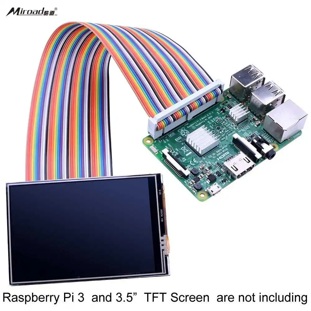 Miroad Breadboard Jumper Wires 40pin Male to Female Ribbon GPIO Cable for Connection Raspberry Pi 3 2 Model B Screen LCD K70 | Электроника