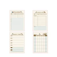 60 folhas/pacote kawaii aves flores mensalmente lista de verificação semanal mini memorando notas escritório escola casa diário para fazer almofada de memorando