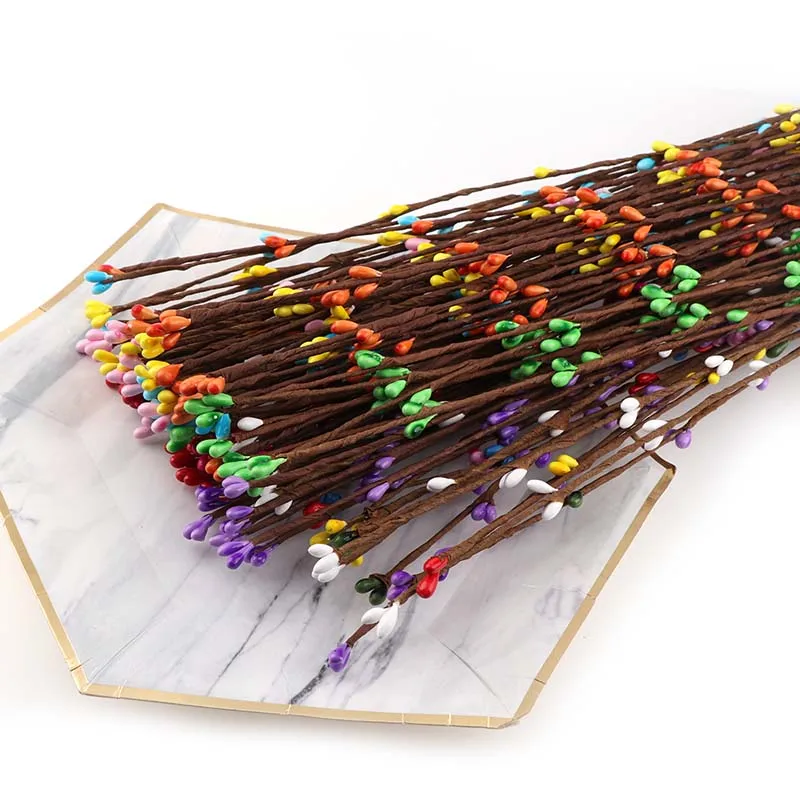 

10pcs/Lot 65CM Bud Artificial Branches Flower Stamen for DIY Garlands Wreath Floral Arrangement Decoration Wedding