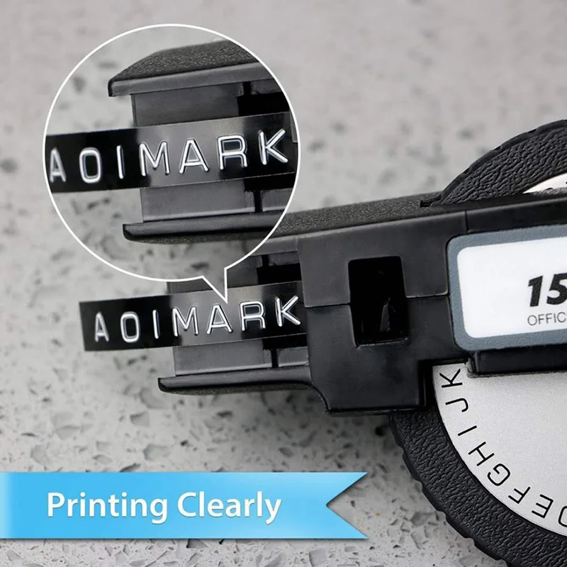 Смешанные 5 цветов 3D 9 мм ПВХ тиснение возможна печать на ленте Dymo 1610 12965 руководство принтер этикеток для Motex E101 Label Makers