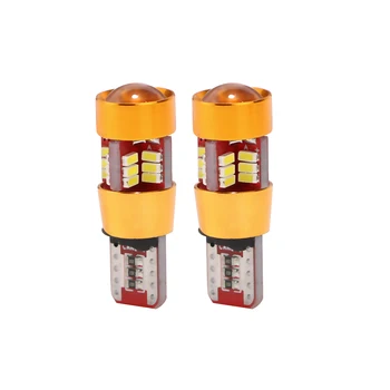 

LEEPEE 2Pcs/Set Car-styling T10 3014 27SMD Decode Clearance Lights LED Car Brake licence plate Light Auto Turn Signal Lights