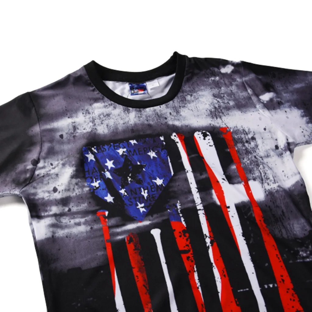 Womail футболки Короткие Для мужчин t \ x2dshirt 3D напечатанный американский футболка с