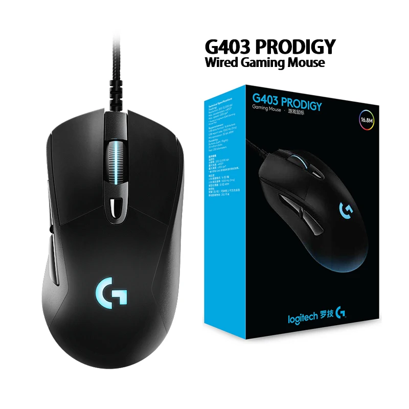 Оригинальная мышь logitech G403/G502/MX518/G402/G302/G102/G300s Проводная игровая мышь с поддержкой настольного компьютера/ноутбука Windows 10/8/7