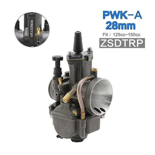 Alconstar-21 24 26 28 30 32 34 мм серый серебристый мотоцикл PWK Карбюратор с power Jet Carb для 2 T/4 T двигатель для Kawasaki KTM EXC - Цвет: A-28mm