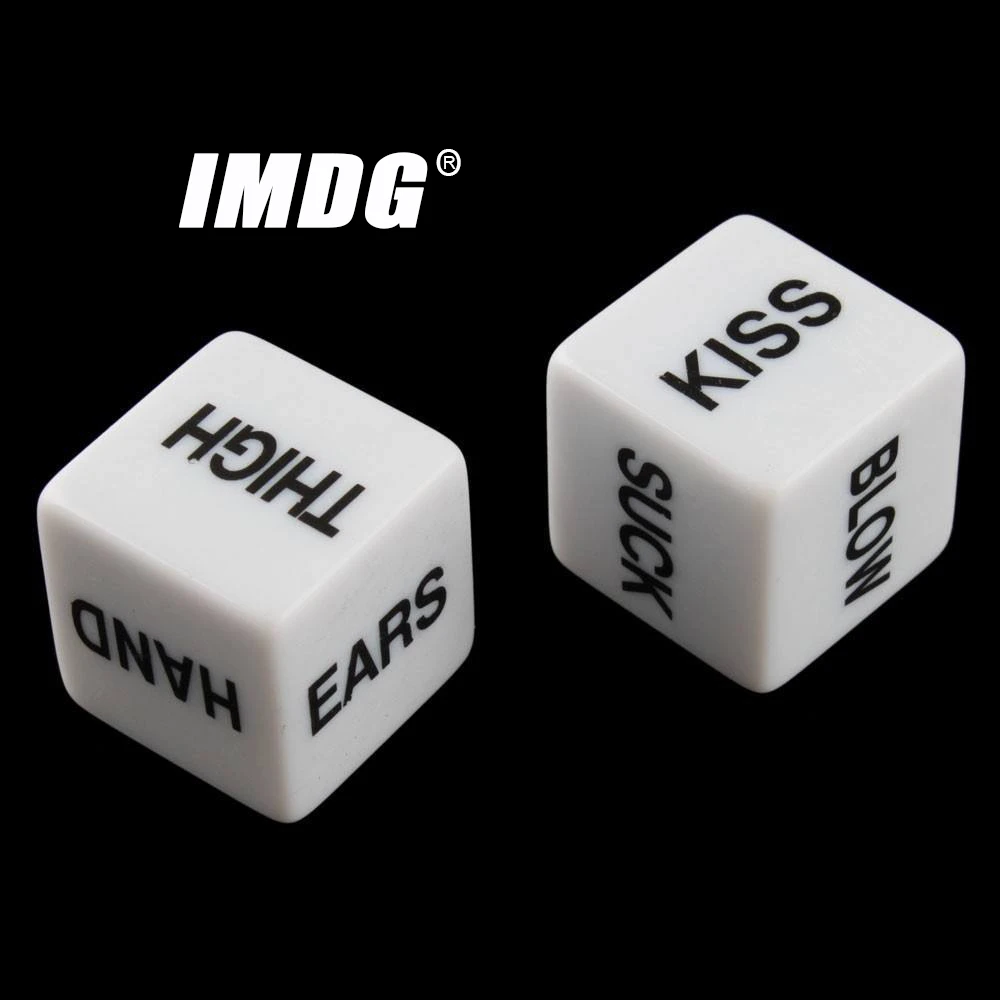 A Pair Game Dice Dice Set Acrylic Dice Sexy Dice English Couples Dice Creativity White Game Passion dice