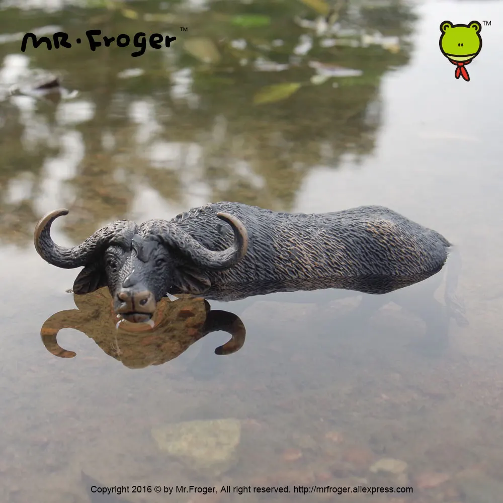 Mr.Froger африканская модель Буффало зоопарк пластиковая твердая водная корова
