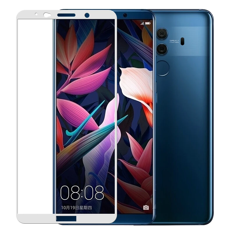 9H HD Закаленное стекло протектор экрана для huawei mate 10 Pro 10 Lite шелковая печать стеклянная пленка для Honor 7X Nova 3e стекло