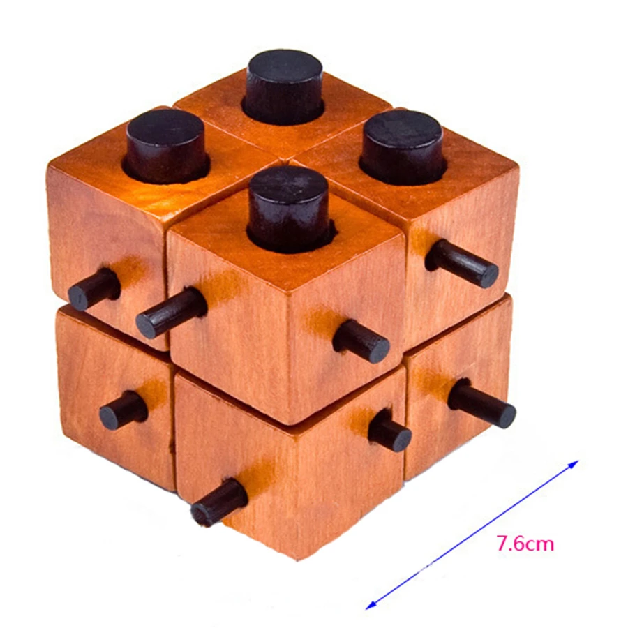 Wooden Puzzle IQ Mind Interlocking Puzzles Cubes 3D Brain ...