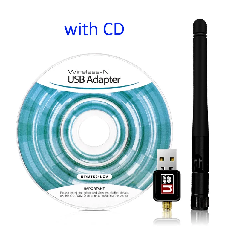 Мини USB Wifi адаптер 150 Мбит/с 2 дБ WiFi ключ wi-fi приемник беспроводная сетевая карта 802.11b/n/g Бесплатный драйвер wi fi Ethernet - Цвет: with driver