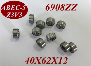 

2Pcs 6908Z 6908ZZ 6908 ZZ 6908-Z 6908-ZZ 40X62X12 MM 40*62*12 MM Miniature roller shaft motor deep groove Ball Bearing tools