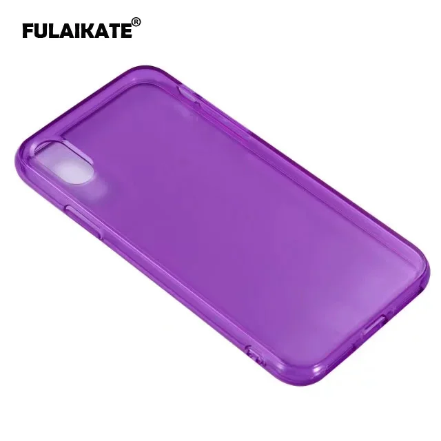 FULAIKATE прозрачный мягкий чехол карамельного цвета из ТПУ для iPhone X Ультратонкий