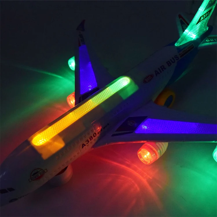 43 см пластик Airbus A380 модель самолета Электрический флэш-светильник звуковые игрушки Airbus Модель самолета универсальный самолет игрушки для детей