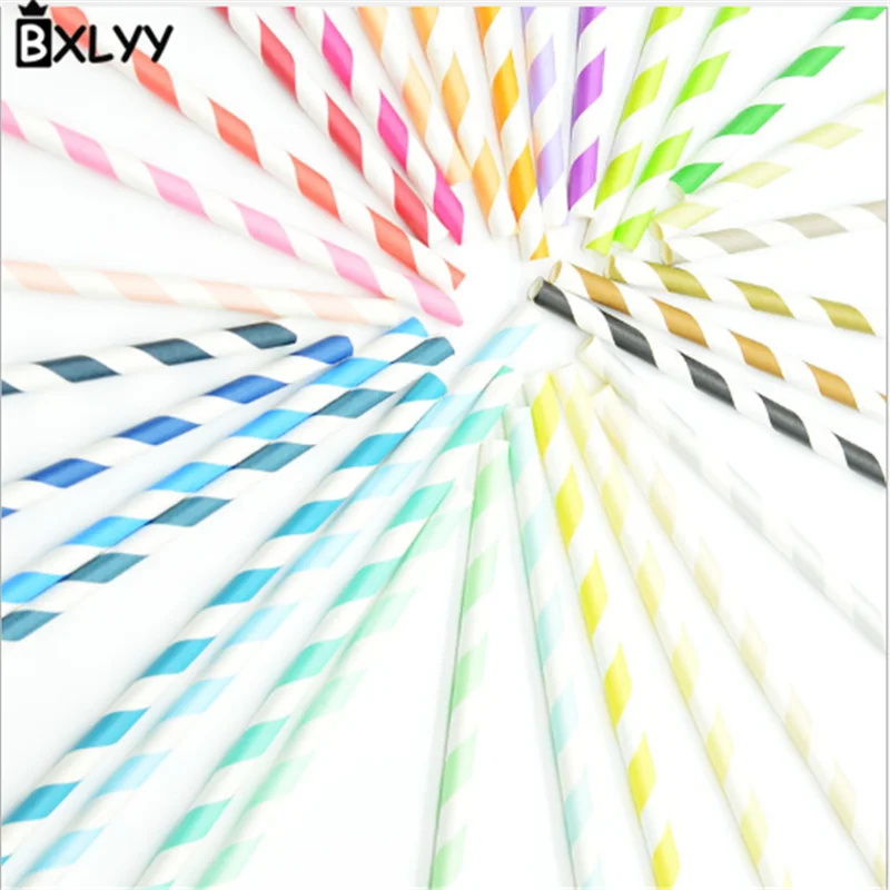 BXLYY новые цветные бумажные соломинки экологически чистые разлагаемые сделай сам