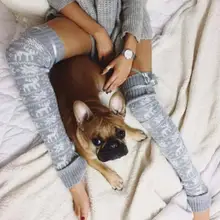 Зимние теплые рождественские чулки, женские вязаные гетры до колена, леггинсы, чулки