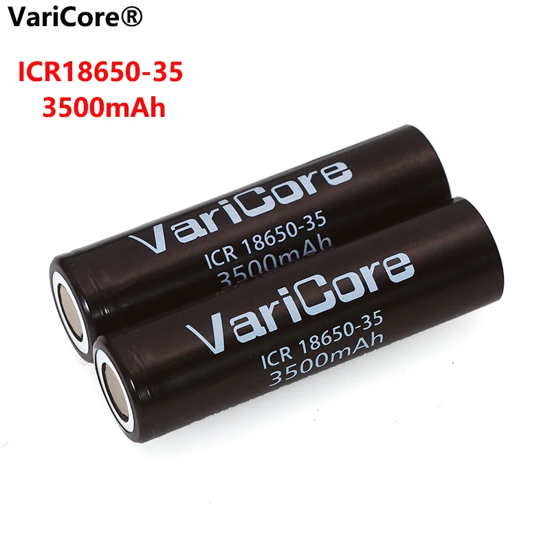 10-40 шт VariCore ICR 18650-35 3500mAh перезаряжаемый аккумулятор 3,7 V большой емкости для фонарика ues