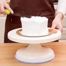 

Plastic Cake Rotary Table DIY Baking Tool Cake Stand Cake Turntable Rotating Cake Decorating Baking Tool 7*28Cm 10 Inch