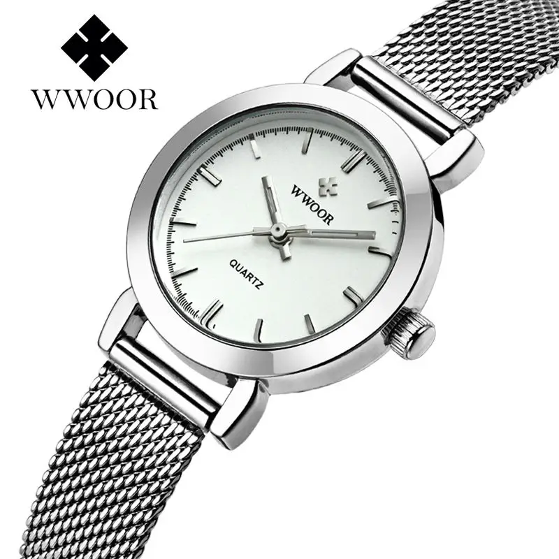 

8823 Rose Gold Top Luxury Women's Watches Fashion Brand New Waterproof Lady Dress Nets Band Quartz Casual Watch Relogio Feminino
