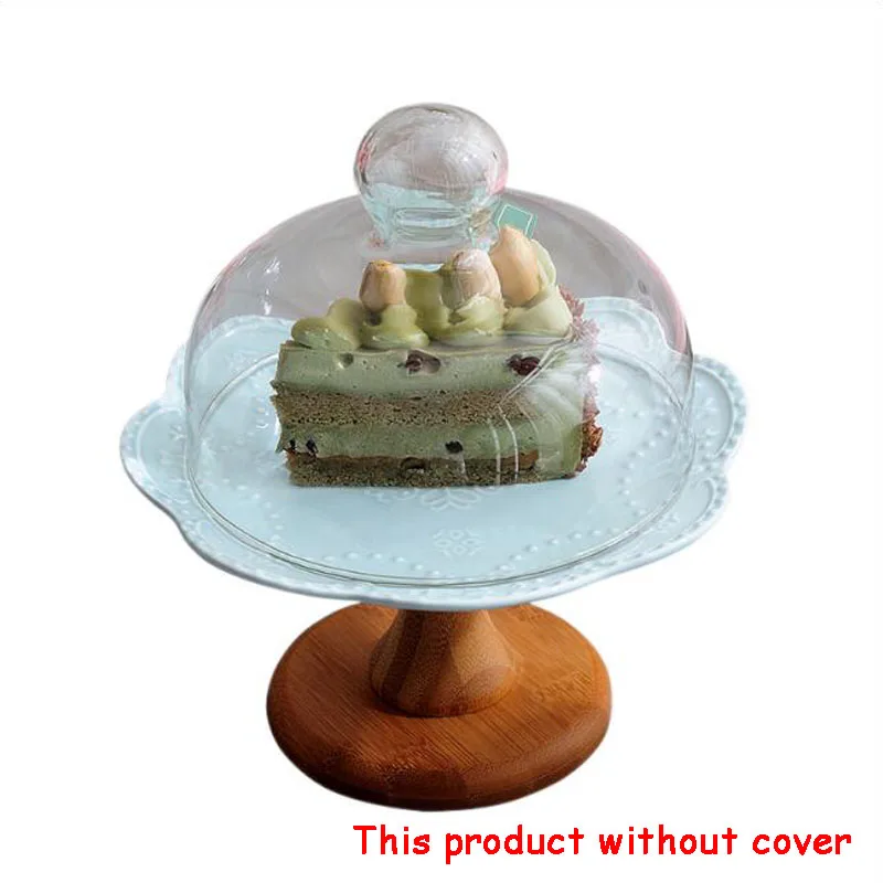 BETOHE керамическая чаша для фруктов, гостиной, креативный поднос для закусок с крышкой, стеклянная крышка, Европейский высококачественный поднос, поднос для торта, десертная стойка