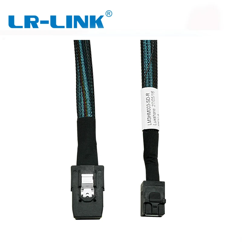

LR-LINK Free Shipping Internal Mini SAS SFF-8087 To Mini SAS High Density HD SFF-8643 SATA data Cable 1Meter