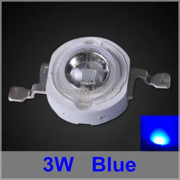 

200 Pcs/lot LED Chip 3W Blue High Power LEDs Balls Blue Plant Grow Light Source LED Lamp Emitting Diode