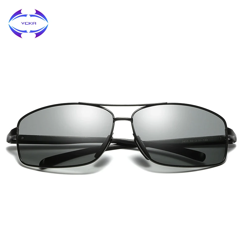 VCKA дизайн фотохромные Солнцезащитные очки Квадратные мужские брендовые поляризованные Обесцвечивающие очки мужские очки антибликовые очки