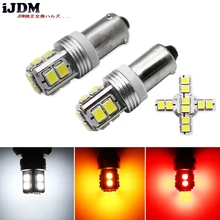 IJDM Canbus 10SMD-3030 H21W BAY9s светодиодный фонарь для автомобиля заднего хода или парковочных огней, фары номерного знака, ксенон белый/янтарный/красный