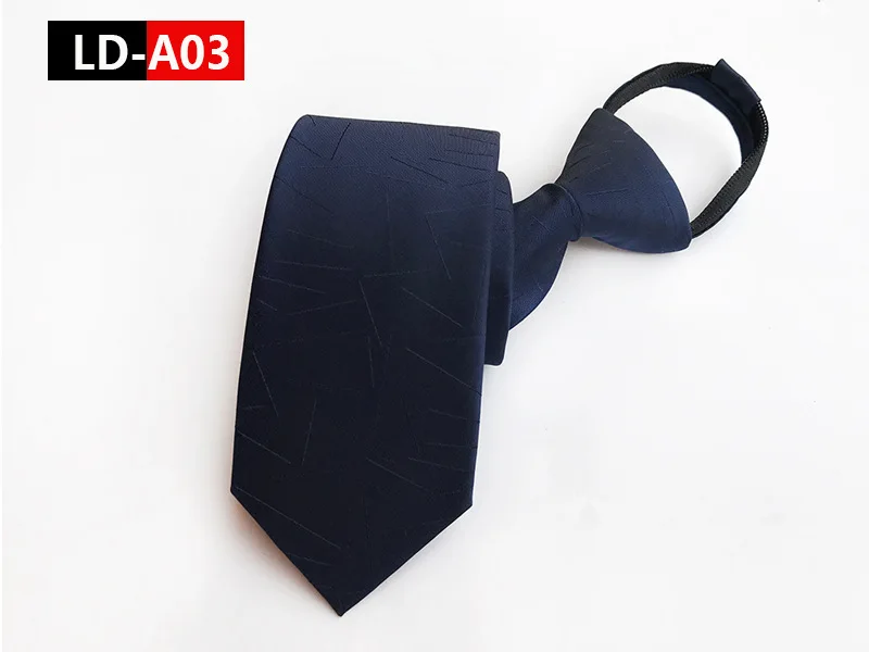 8 см галстук Мужская молния Галстуки красный черный синий сплошной цвет ленивый галстук легко тянет веревку галстук полосатый галстук