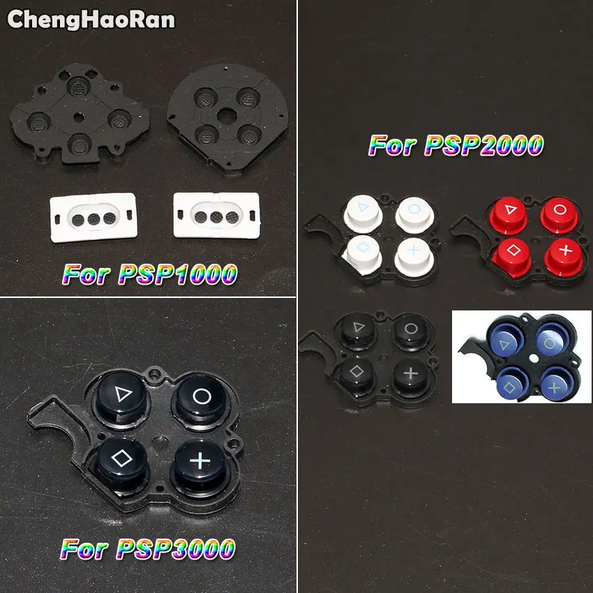 Chenghaoran Interruttore A Pulsante In Gomma Siliconica Pad Conduttivo Per Sony Psp1000, Pulsante Destro Conduttivo D-Pads Per Psp 2000 3000