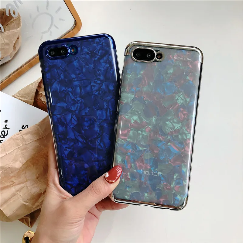 Для huawei Y6 Y7 Prime 2018 Мрамор 2 в 1 Блеск ТПУ чехол для Honor 10 8X 7X 7A 7C крышка samsung S8 S7 S6 Note 9 S10