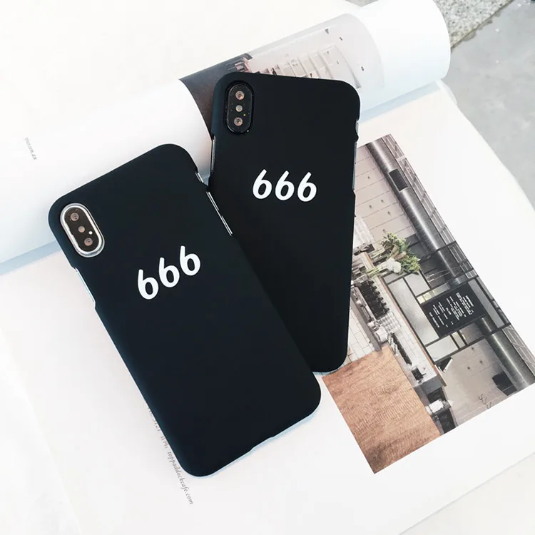 Смешной номер 666 половина пакет телефон чехол для iPhone 6 Xs 6s7 8 плюс крышка чистый
