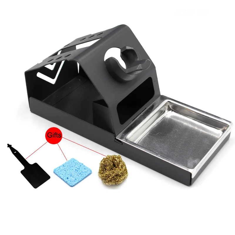 

Anti-static Metal Soldering Iron Bracket Stand Soldering Station Holder for T 12 Bakon 9501 BGA Rework Solder Welding Tool