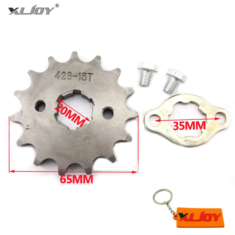 Передняя Звездочка двигателя для CRF XR50 TTR SSR 428 15 т зуб 20 мм ID кроссовых мотоциклов