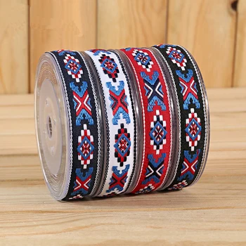 

2017 Wholesale 7/8"21MMX100YARDS Fine Diamond design Embroidery webbing handmade accessories DIY polyester woven Jacquard Ribbon