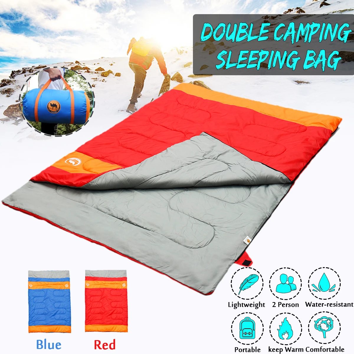 

2 Personen Doppel Schlafsack Deckenschlafsack Doppelschlafsack 185x150cm Camping Camping & Hiking Sleeping Bags