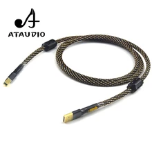 Ataudio alta fidelidade usb cabo de alta qualidade tipo a para tipo b cabo dados de alta fidelidade para dac