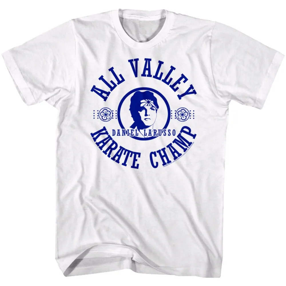 2019 New Arrival Karate Kid Daniel LaRusso All Valley Champ Men's T Shirt Cobra Kai Macchio Fight Fashion Casual Tee