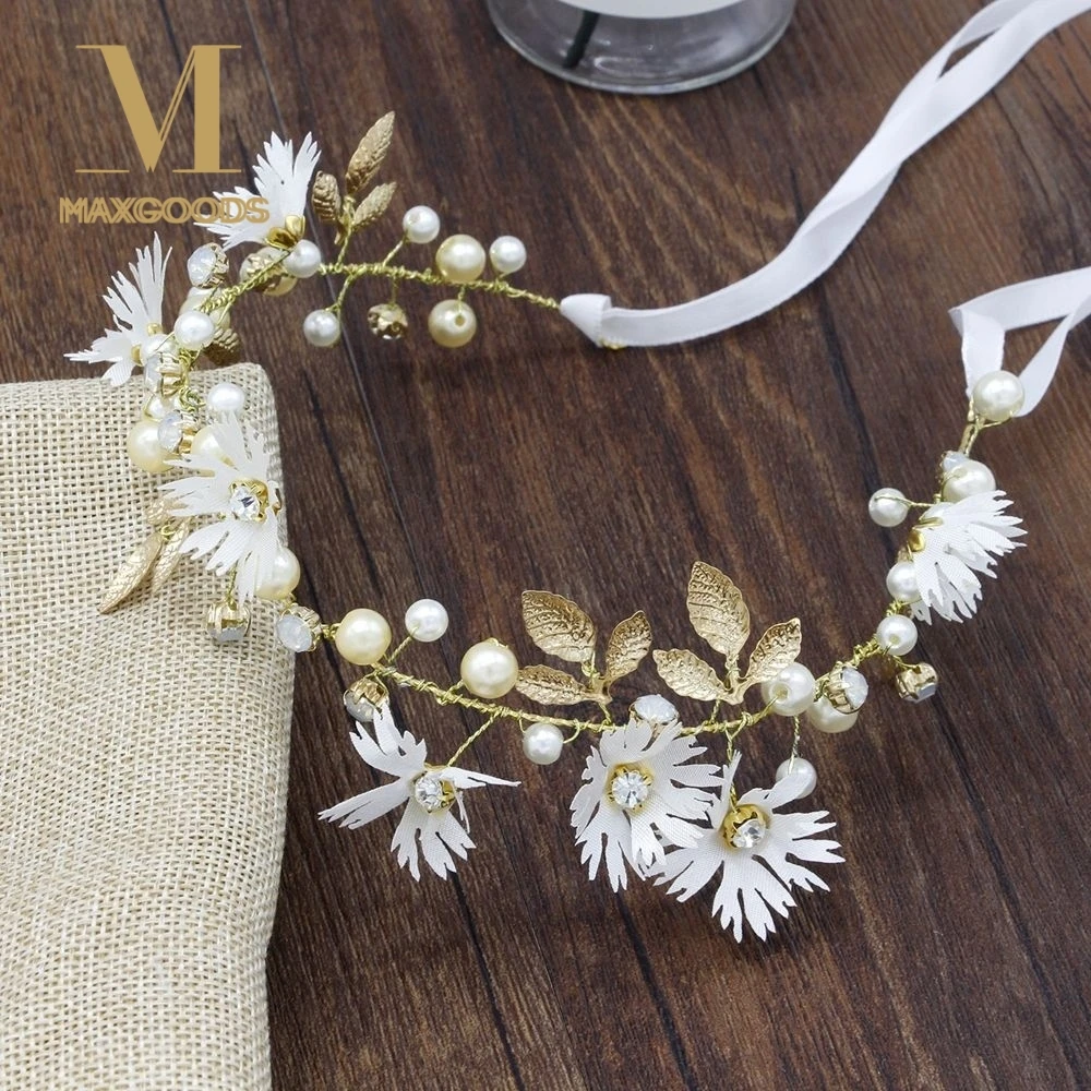 

Charm Women Daisy Headwear Girl Wedding Flower Hairband Headband Crown Garland Bride Wedding Crystal Floral Hair Accessories