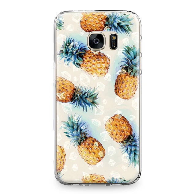 Для samsung Galaxy S5 S6 S7 край S8 S9 S10 плюс S10e Grand Prime Note 4 5 8 9 задняя крышка тропические фрукты, ананас силиконовый чехол - Цвет: 7212