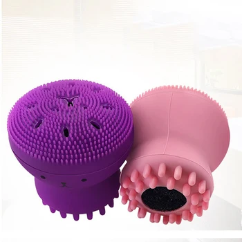 

Soft Silicone Face Cleansing Brush Face Cleanser Pore Cleaner Exfoliator Face Washing Brush Skin Care Tool Massage Brush 4colors