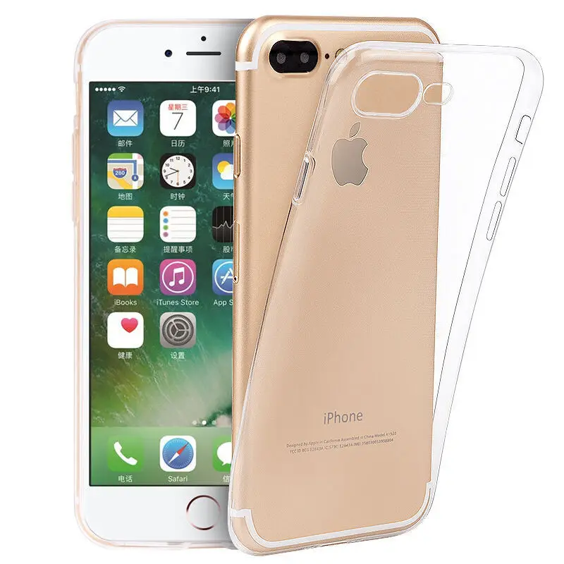 Ультратонкие прозрачные чехлы из ТПУ для iPhone X 8 8p 7 7p 6s 6sp 6 6p se 5 5s 5c 4 4s|Бамперы| |