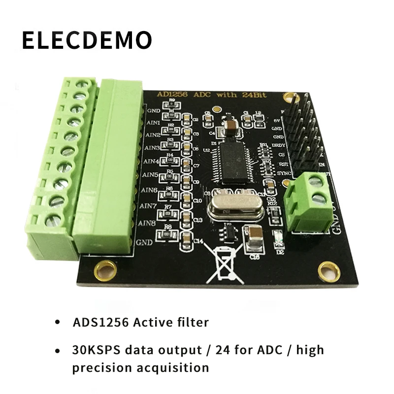 ADS1256 модуль 24 бита АЦП AD Модуль Высокая точность АЦП сбора данных карты аналого-цифрового преобразователя